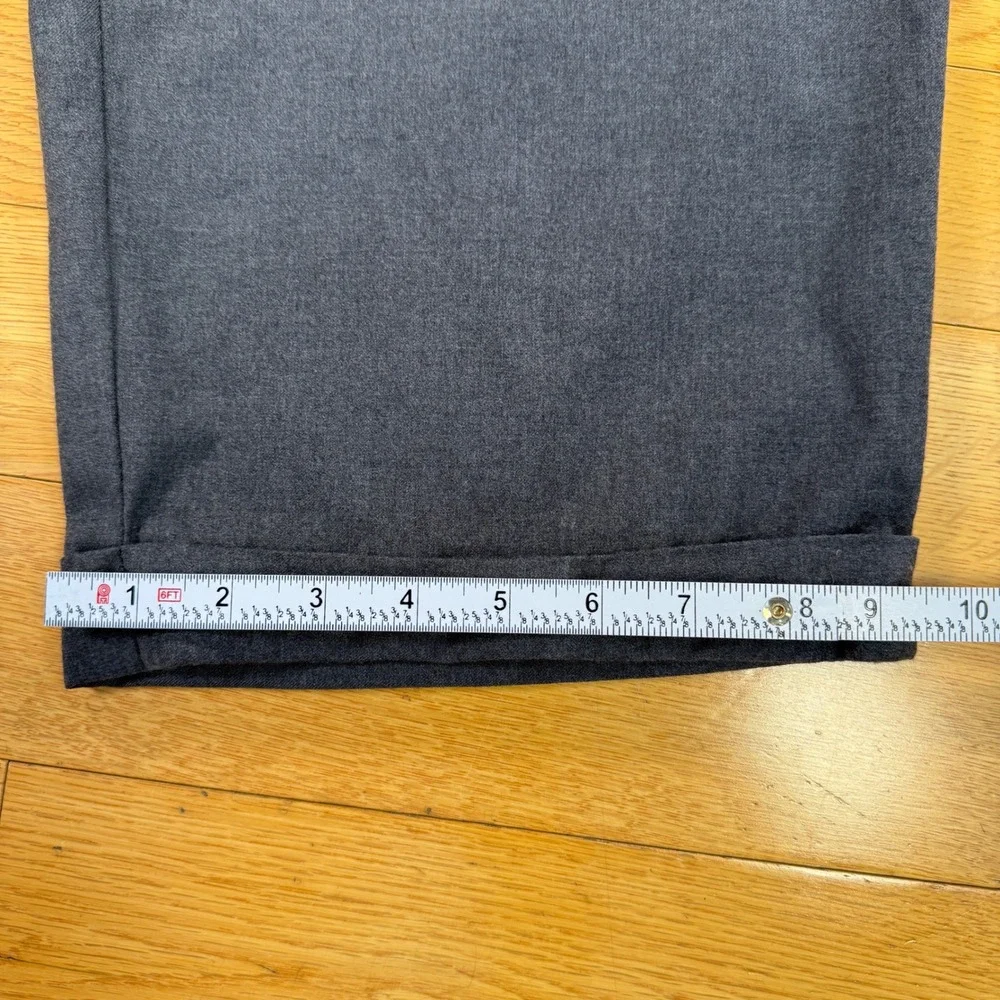 Brioni Mens Cannes Charcoal Gray Wool Pleated Cuffed Dress Pants Size 44R IT 42W